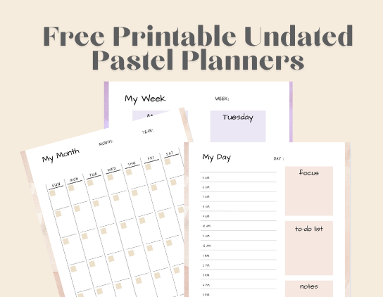 Free Printable Planners Undated